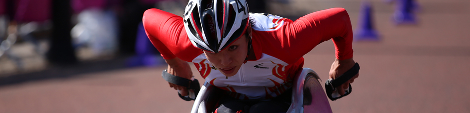 ロンドンパラリンピックフルマラソン競技の様子