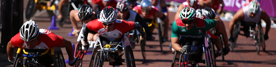 ロンドンパラリンピックフルマラソン競技の様子